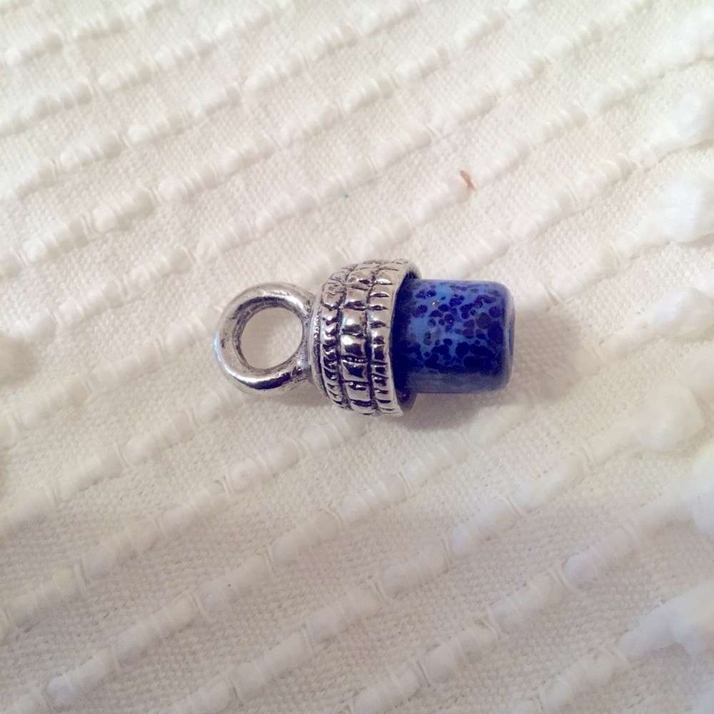 Sterling lapis charm or pendant